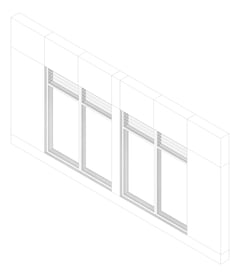 3D Documentation Image of FACADE Assembly General Type6B 3900x7500mm