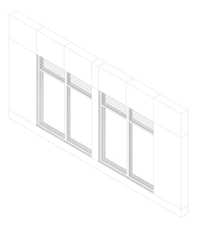 3D Documentation Image of FACADE Assembly General Type6B 3900x7500mm