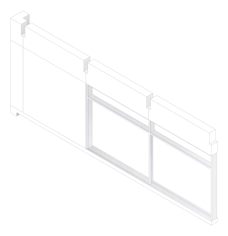 3D Documentation Image of FACADE Assembly General Type6D 3600x9600mm