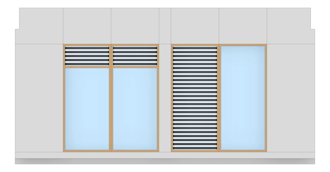 Front Image of FACADE Assembly General Type7A 3900x7500mm