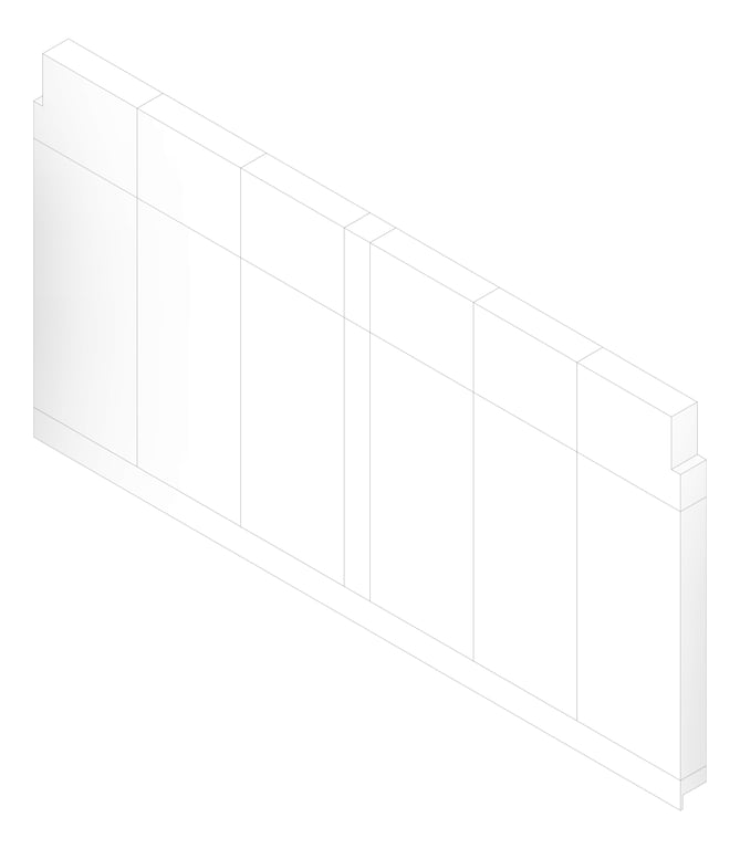 3D Documentation Image of FACADE Assembly General Type8A 3900x7500mm