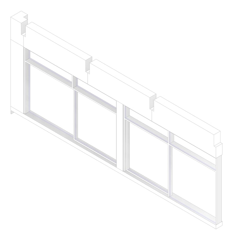 3D Documentation Image of FACADE Assembly General Type8D 3600x9600mm