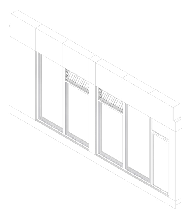 3D Documentation Image of FACADE Assembly General Type9A 3900x7500mm