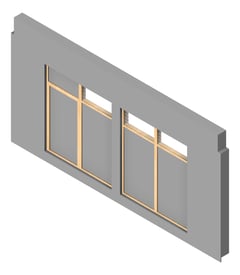 3D Presentation Image of FACADE Assembly Health-PE-Performing-Arts Type1A 3900x7500mm