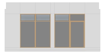 Front Image of FACADE Assembly Health-PE-Performing-Arts Type1A 3900x7500mm