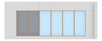 Front Image of FACADE Assembly Health-PE-Performing-Arts Type2C 3900x9600mm