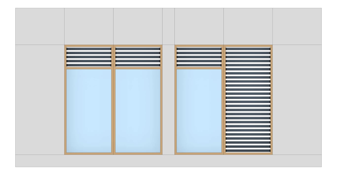 Front Image of FACADE Assembly Library Type1B 3900x7500mm