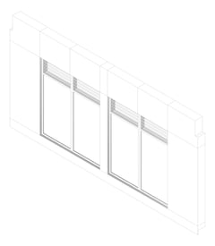 3D Documentation Image of FACADE Assembly Library Type2A 3900x7500mm