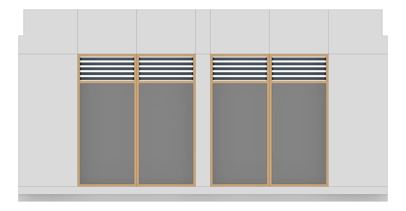 Front Image of FACADE Assembly Library Type2A 3900x7500mm