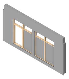 3D Presentation Image of FACADE Assembly Library Type3A 3900x7500mm