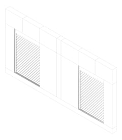 3D Documentation Image of FACADE Assembly Metal-And-Wood Type1B 3900x7500mm