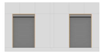 Front Image of FACADE Assembly Metal-And-Wood Type1B 3900x7500mm