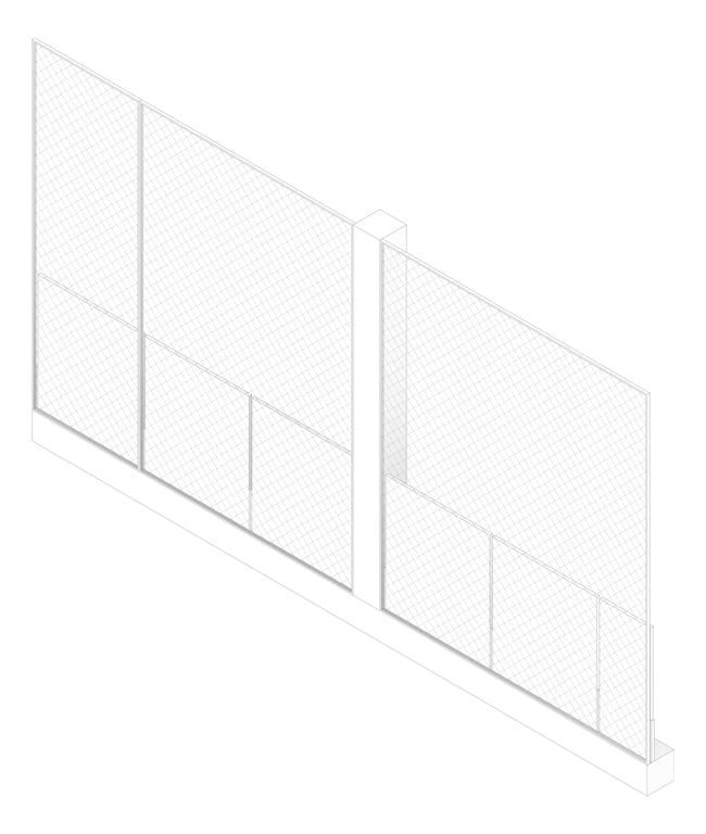 3D Documentation Image of FACADE Assembly Outdoor-Learning Type2B 3900x6900mm