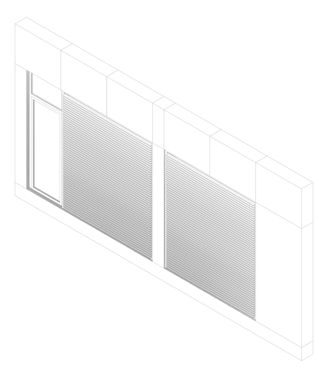 3D Documentation Image of FACADE Assembly Services Type2B 3900x7500mm