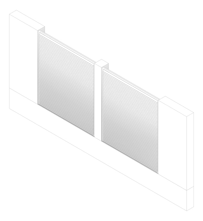 3D Documentation Image of FACADE Assembly Services Type2E 3450x7500mm