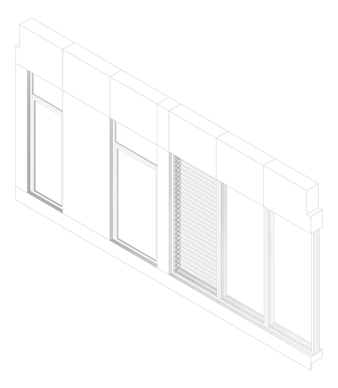 3D Documentation Image of FACADE Assembly Services Type6A 3900x7500mm