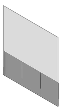 3D Presentation Image of FACADE Assembly VT Type1F 3900x3600mm