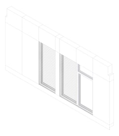3D Documentation Image of FACADE Assembly Visual-Arts Type1A 3900x7500mm