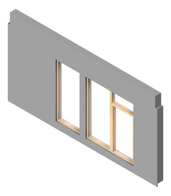 3D Presentation Image of FACADE Assembly Visual-Arts Type1A 3900x7500mm