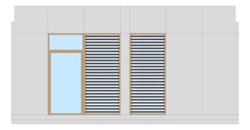 Front Image of FACADE Assembly Visual-Arts Type1A 3900x7500mm