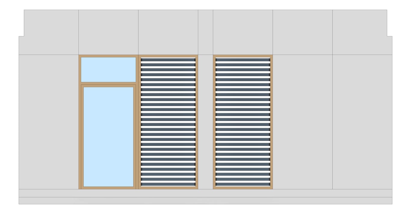 Front Image of FACADE Assembly Visual-Arts Type1A 3900x7500mm