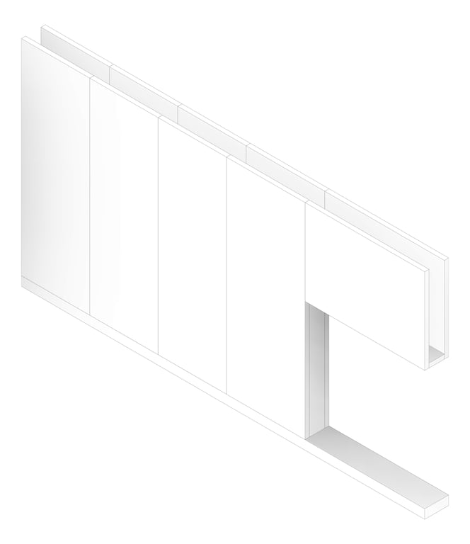 3D Documentation Image of WALL Assembly Partition TypeA3 3760x7080mm