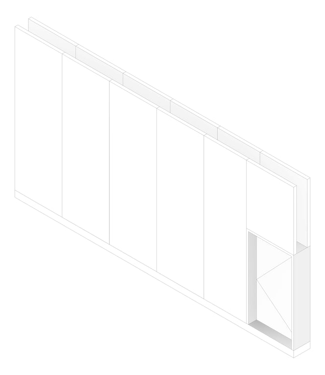 3D Documentation Image of WALL Assembly Partition TypeA4 3760x7080mm