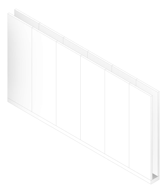 3D Documentation Image of WALL Assembly Partition TypeA6 3760x7080mm