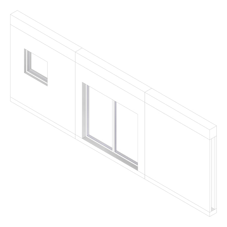 3D Documentation Image of WALL Assembly Partition TypeB10 3072x8600mm