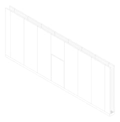 3D Documentation Image of WALL Assembly Partition TypeB11 3760x9300mm