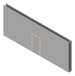 3D Presentation Image of WALL Assembly Partition TypeB11 3760x9300mm