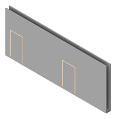 3D Presentation Image of WALL Assembly Partition TypeB12 3760x9300mm