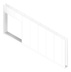 3D Documentation Image of WALL Assembly Partition TypeB16 3760x9300mm