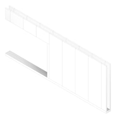 3D Documentation Image of WALL Assembly Partition TypeB17 3760x9300mm
