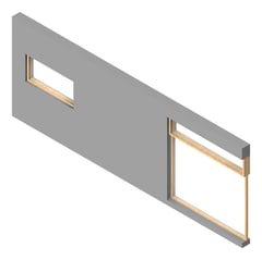 3D Presentation Image of WALL Assembly Partition TypeB2 3072x8600mm