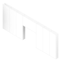 3D Documentation Image of WALL Assembly Partition TypeB8 3760x9300mm