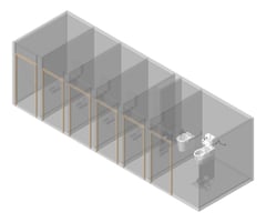3D Presentation Image of AMENITIES Assembly Internal Type4 6Cubicle
