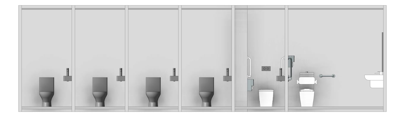 Left Image of AMENITIES Assembly Internal Type4 6Cubicle