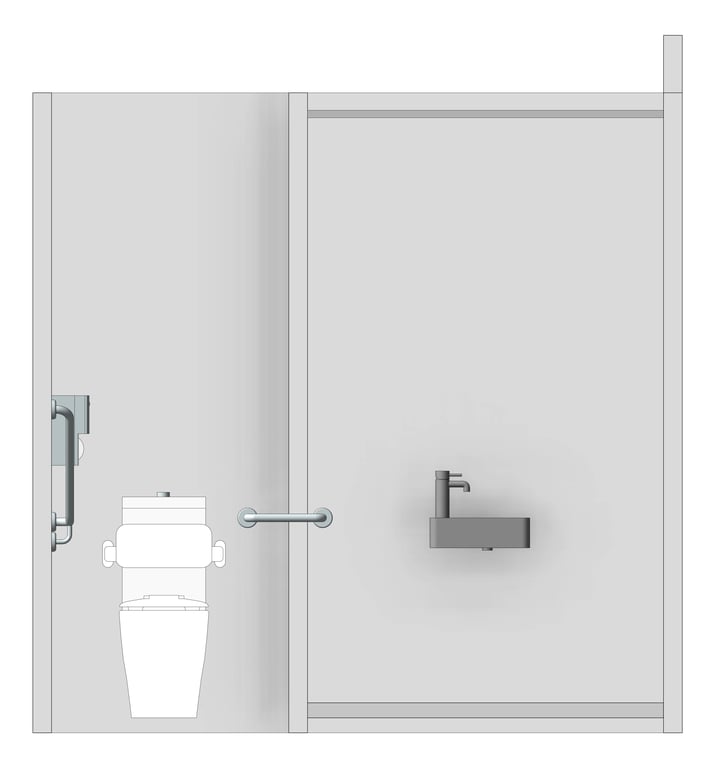 Front Image of AMENITIES Assembly Internal Type5 4Cubicle