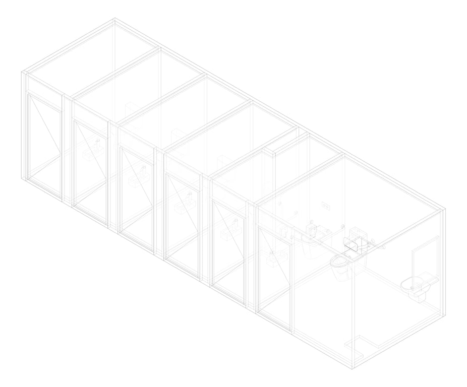 3D Documentation Image of AMENITIES Assembly Internal Type6 6Cubicle