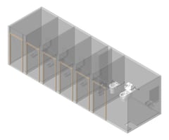 3D Presentation Image of AMENITIES Assembly Internal Type6 6Cubicle