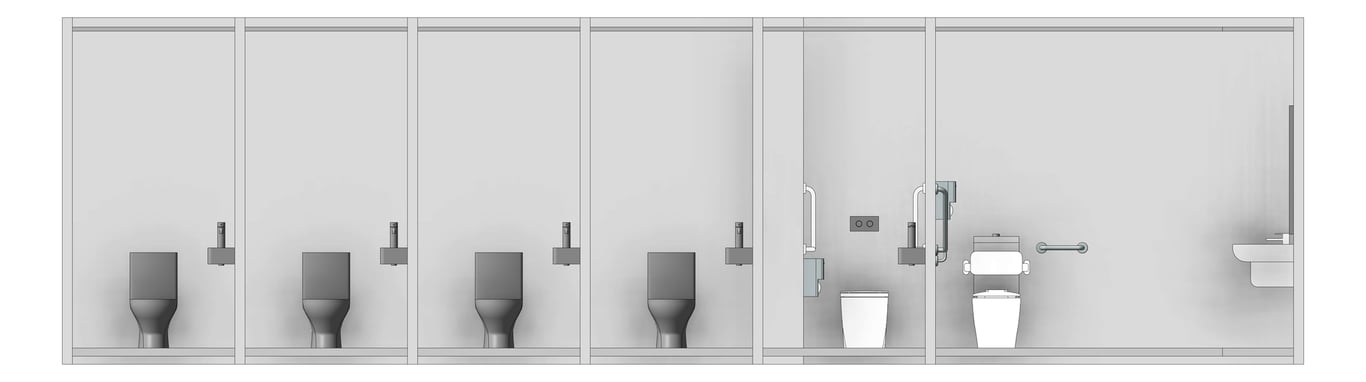 Left Image of AMENITIES Assembly Internal Type6 6Cubicle
