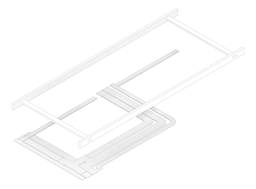 3D Documentation Image of COMBINED Services Zone Sub-Floor Branching