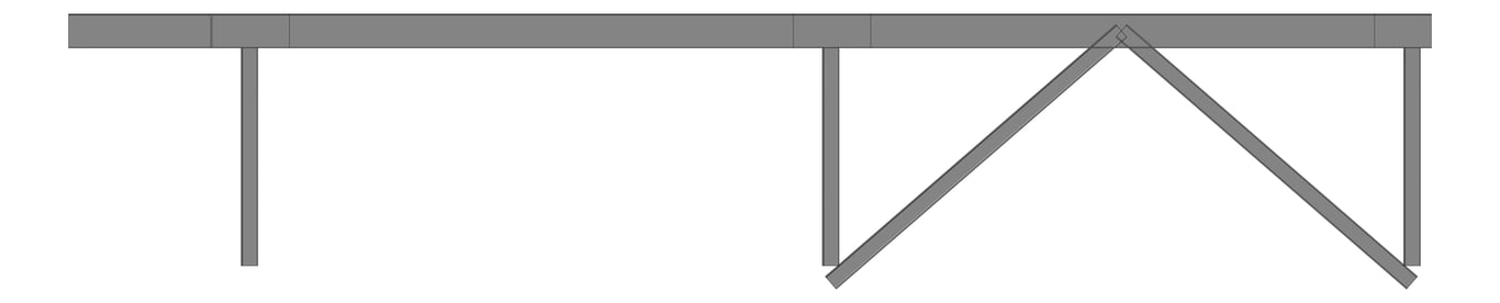 Front Image of BRACE Structural Steel 250UC-89-5 9000x250mm Chevron Type1