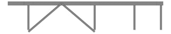 Front Image of BRACE Structural Steel 250UC-89-5 9000x250mm Chevron Type2