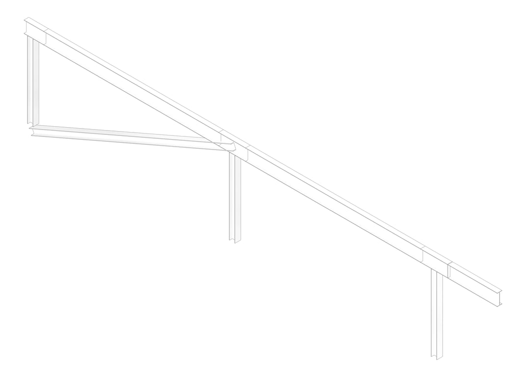 3D Documentation Image of BRACE Structural Steel 250UC-89-5 9000x250mm-Diagonal-Type2