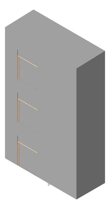 3D Presentation Image of HS/PS403.06 External Lift Type 1 - (Three Levels)