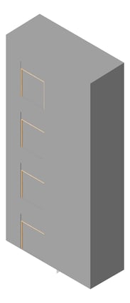 3D Presentation Image of HS/PS403.06 External Lift Type 2 - (Four Levels)
