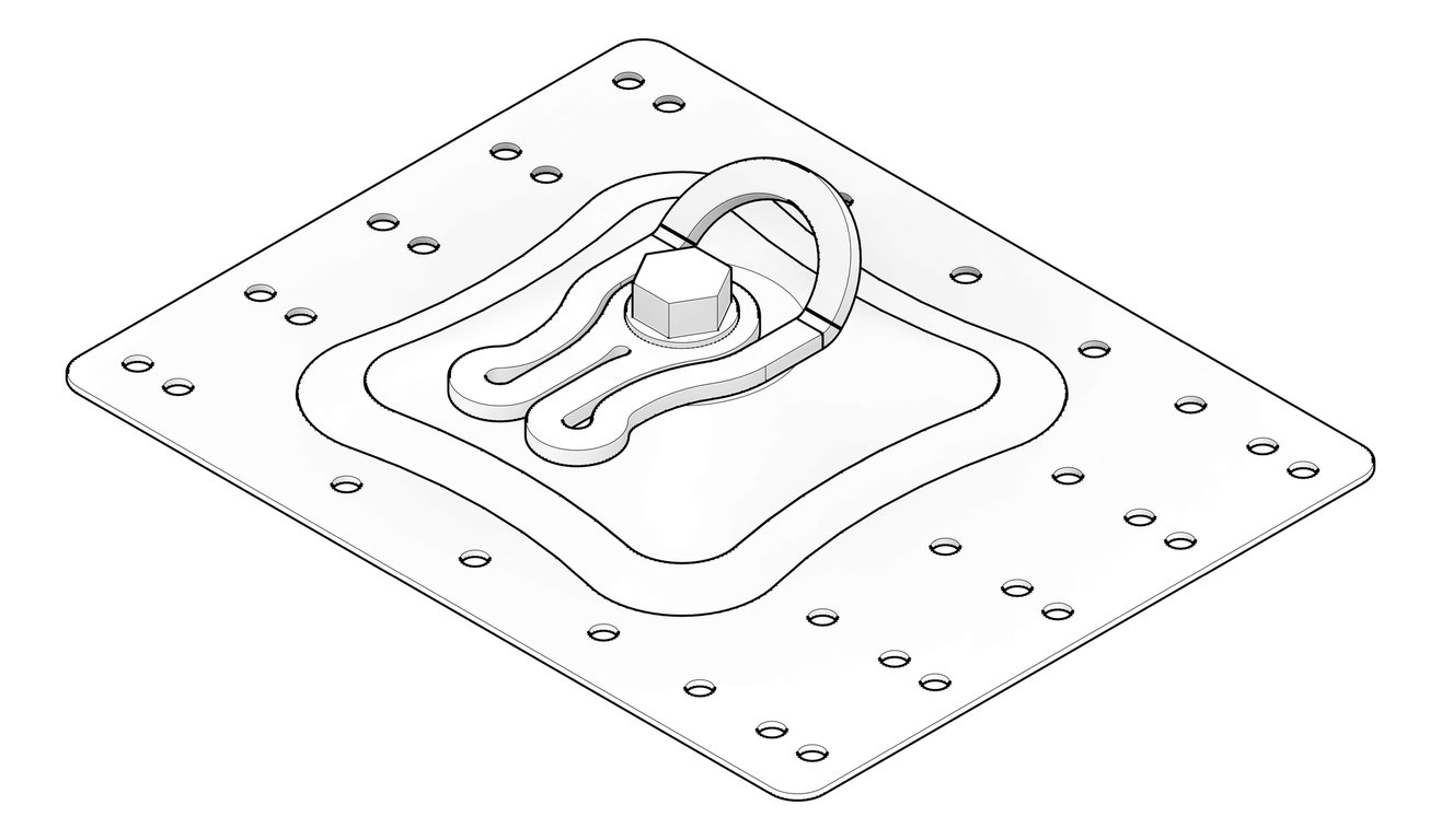 3D Documentation Image of FallProtection AnchorPoint SafetyLink RoofAnchors SwivelAnchorKit
