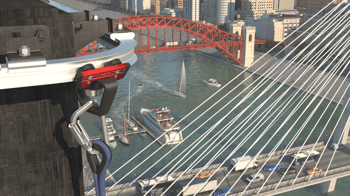 CONCEAL FIX XRAIL 01.png Image of FallProtection RigidRail SafetyLink XRail Corner WallMount SideFix External